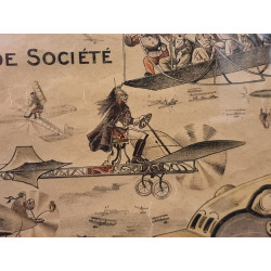 Cromolito Aviazione Gioco Vintage