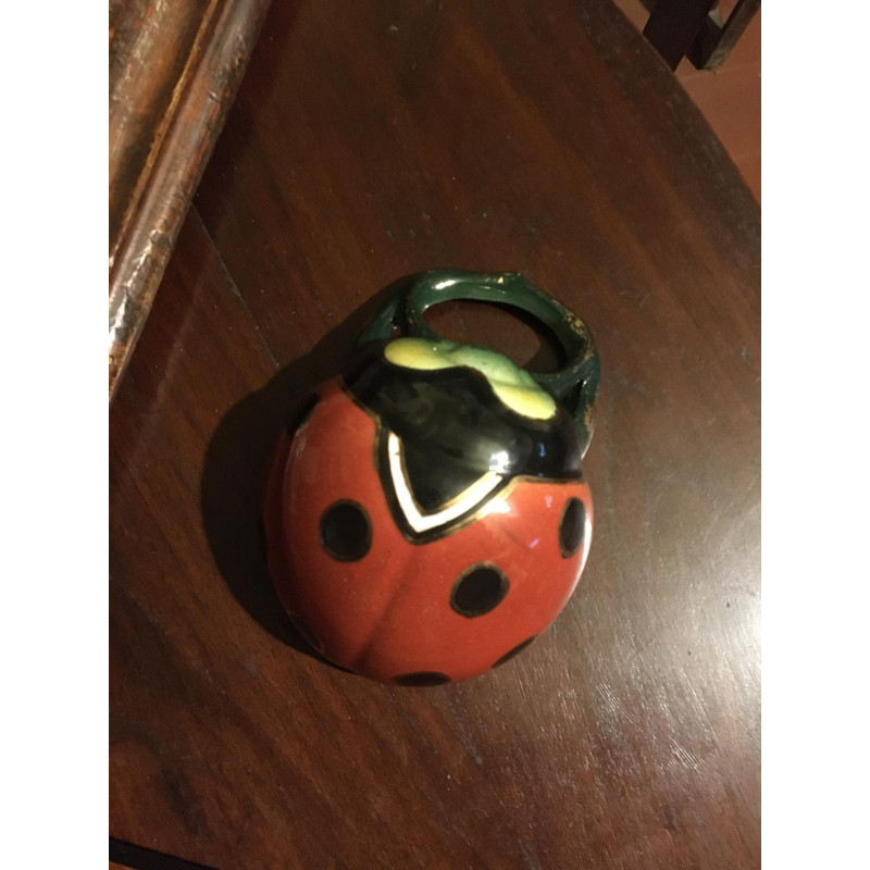 Tasca da parete Coccinella in maiolica