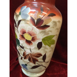 Vaso vetro opalino decorato