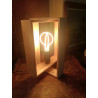 Industrial Design Lampada in legno