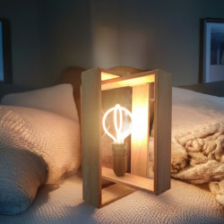 Industrial Design Lampada in legno