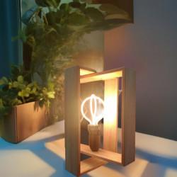 Industrial Design Lampada in legno