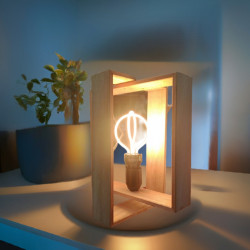 Industrial Design Lampada in legno