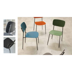 Seggiola metallo e polipropilene