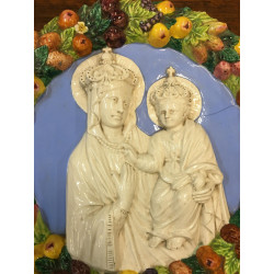 Placca Madonna incoronata con Bambino