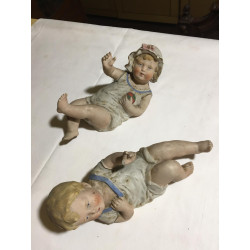 Coppia bambini in ceramica
