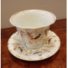 Tazza con piattino decorata GINORI