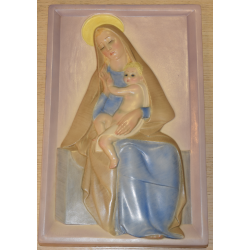 Placca Madonna con bambino Manifattura LENCI