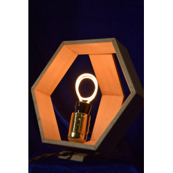 Lampada design Esagonale Legno